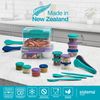Sistema TO GO Mini Bites Snack Pots | 130 ml | Stackable Snack Boxes with Lids | BPA-Free | 9 Count