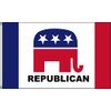 Vista Flags Republican Party Elephant 3x5 Polyester Flag