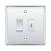 BG Polished Chrome 2 Gang 2 Way SP Key Switch with 2 Way Single Pole Switch