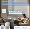 Smart Roller Shutter Switch, WiFi Roller Shutter Switch for Controlling Roller Shutters/Blinds/Awnings, Compatible with Alexa/Google Assistant, Timer and Voice Control, Requires Zero Conductor - White