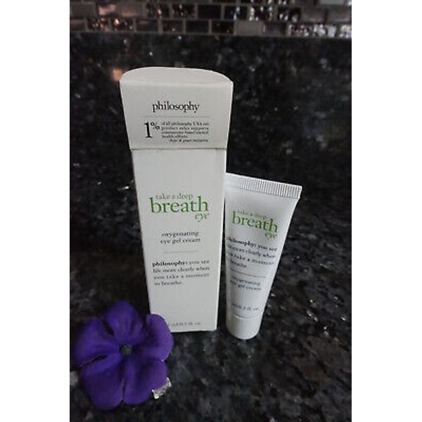 philosophy take a deep breath eye  oxygenating gel eye cream new in box 0.5 oz