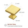 Home Expert 5 Pack Cabinet Knobs Gold Kitchen Cabinet Knobs Gold Knobs for Dresser Drawers Brushed Brass Kitchen Hardware for Cabinets Square Drawer Pulls