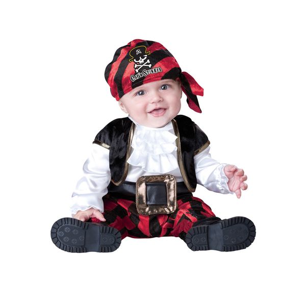 InCharacter Costumes, LLC Cap'n Stinker, Black/White/Red, Medium
