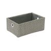 JVL Silva Rectangular Fabric Storage Baskets, Set of 3, Grey
