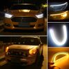 2x LED DRL Light Amber Turn Signal Strip 60CM Sequential Flexible Headlight Flow