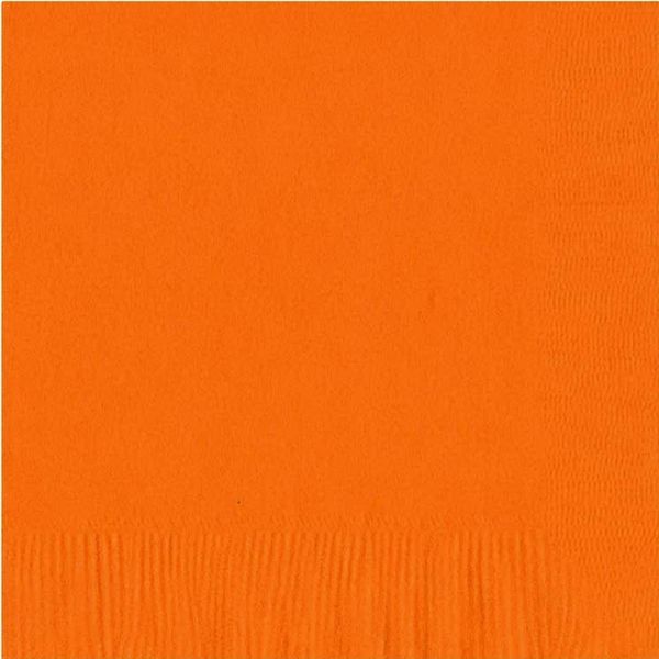 50 Plain Solid Colors Luncheon Dinner Napkins Paper - Orange