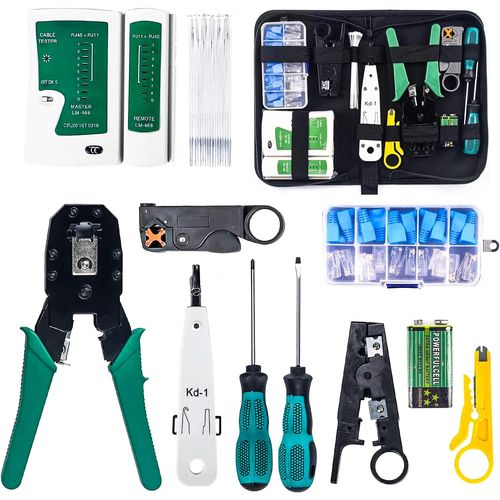 21 in 1 Network Repair Kits, Network Cable Tester Network Repair Tools Kits, Professional Network Cable Tester Kit for Home and Factory, Computer Maintenance, LAN Cable Tester