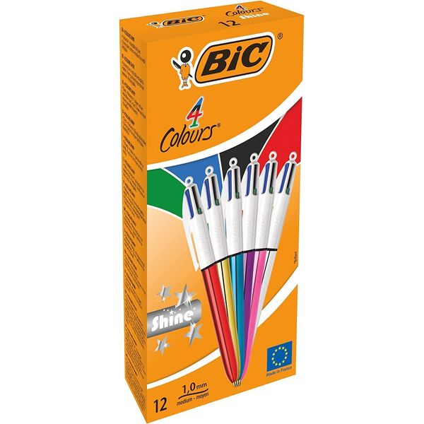 BIC 4 Colours Shine Ballpoint Pen.