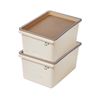 Storage Basket Storage Box Ample Capacity Grooved Bottom Stackable Durable For