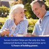 Secure Comfort Strips Waterproof Denture Adhesive - Zinc Free - Extra Firm Hold For Lower Dentures - 15 Strips (Pack of 3)