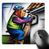 3dRose, Funny Cool Bear Cleaning Gutters Yard Work Abstract Gutter Cleaner, Mouse Pad