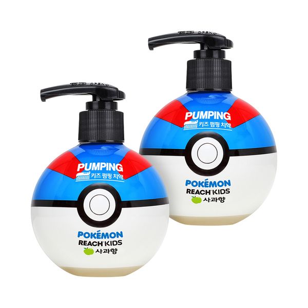 Rich Kids Pokemon Ball Pumping Toothpaste 250g x 2 (Apple Flavor)