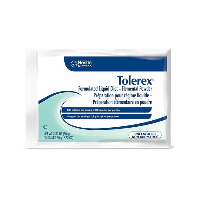 Elemental Tube Feeding Tolerex Unflavored 2.82 oz Individual Packet Powder EA/1