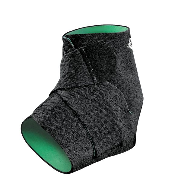 MUELLER Sports Medicine Green Adjustable Ankle Support Brace, Ankle Pain Relief Support for Men and Women, Ideal for Sprains, Strains, Arthritis, Black, One Size