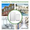 【No Battery Required】Wireless Doorbell Waterproof, AURTEC Door Chime Kit with 1 Receivers & 1 Press Self-powered Transmitter, 51 Chimes and 4 Volume Levels, White