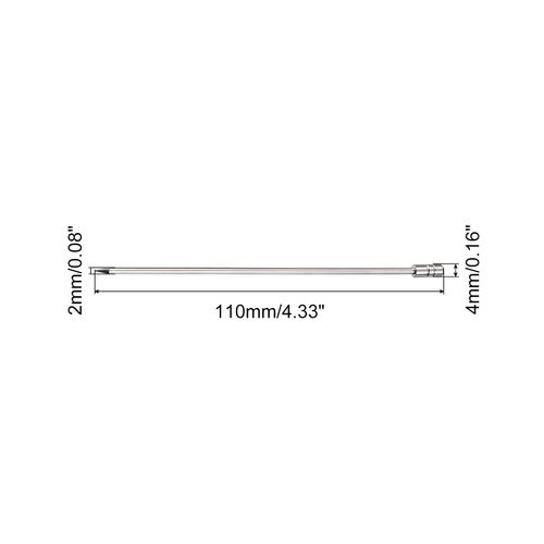 uxcell Stainless Steel Cocktail Picks, 5Pcs 4.3" Metal Cocktail Toothpicks Martini Picks Reusable Cylinder Cocktail Skewers for Drinks Appetizer Fruits (Silver)