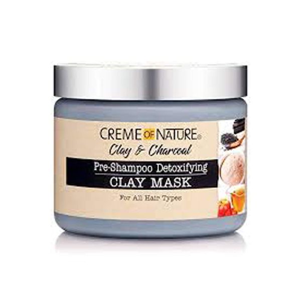 Creme of Nature Clay & Charcoal Pre Shampoo Detoxifying Clay Mask 326g