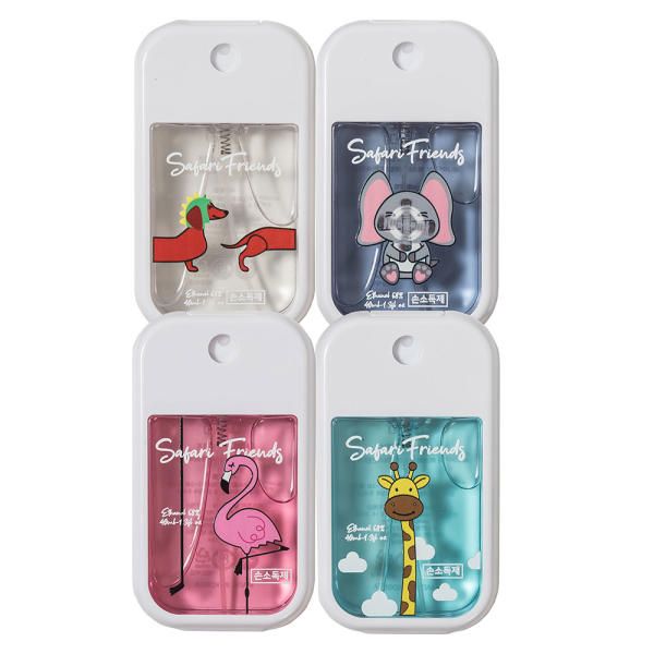 Safari Friends Portable Hand Sanitizer Scented Spray 4 SET