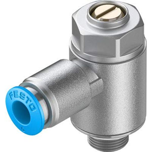 Festo 537075 One-Way Flow Control, Model GRLA-1/8-QS-6-MF-D