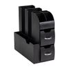 Mind Reader Coffee Upright condiment organizer, 6 x 12 x 12, Black