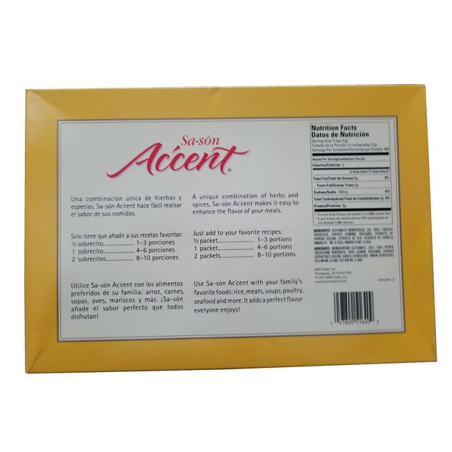 AC'CENT FLAVOR ENHANCER (3pk) 6 Packets per box