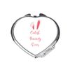 Cutest bunny ever statement rabbit ears [EAST23] folding compact pocket mirror - silver heart shape