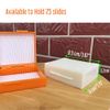 2 Piece 25 Place Microscope Slide Box, Plastic Microscope Slide Case Storage Holder