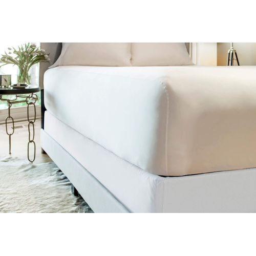 SHEEX - Original Performance Box Spring Wrap, Sleek Alternative to Dust Ruffles, Add Color to Any Box Spring - Bright White, King