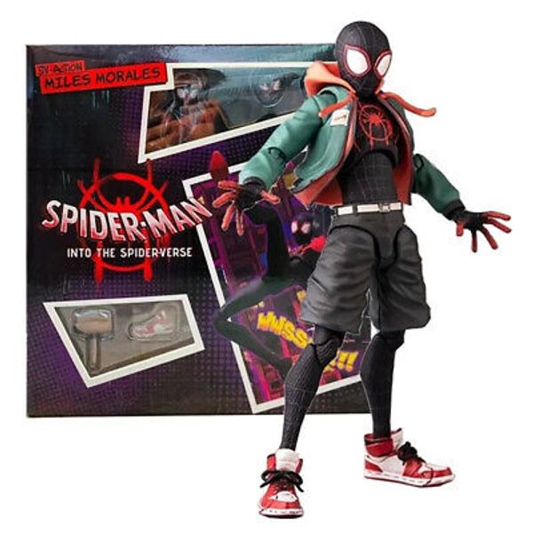 Spider-Man Action Figure Miles Morales Into The Spider Verse Toy Gift With Box