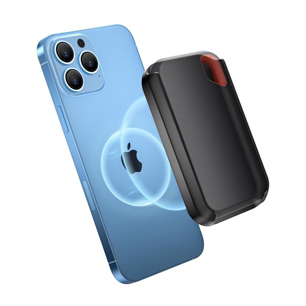 Magnetic Hard Drive Case for E61 SSD with 10Gbps Type-C Cable for iPhone 15 Pro & Pro Max Magsafe External Solid State Drive Sleeve - Black