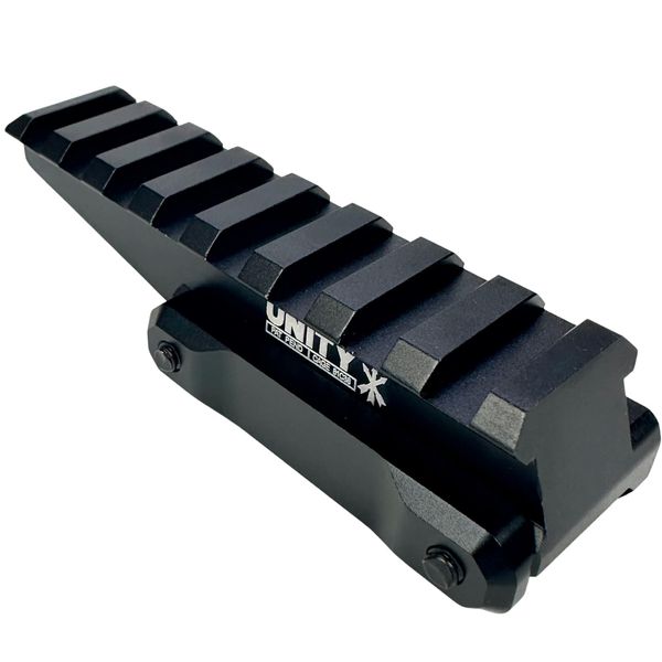MILQUEST (UNITY TYPE MOUNT BASE RISER FAST OPTIC RISER) (Metal, 0.8 inch (20 mm) Rail, 8 Slots, Black
