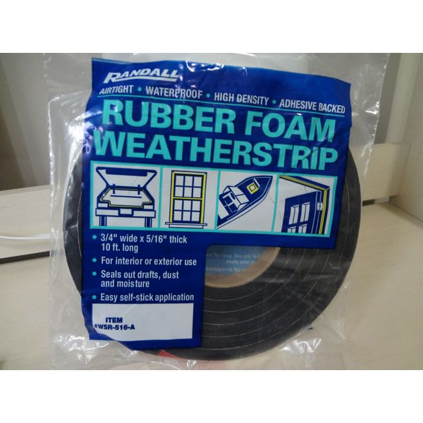 Randall Rubber Foam Weather Strip Item #WSR-516-A