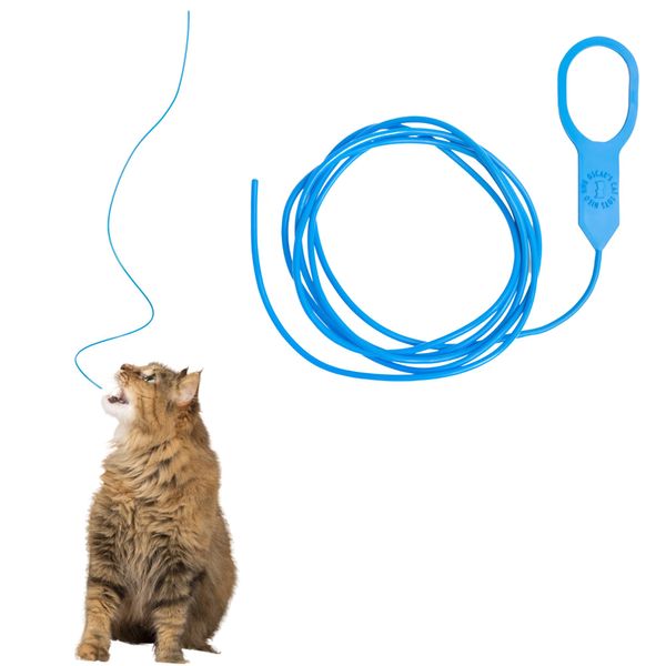 Niko and Oscar's Cat Toys | The Blue String | Cat String Toy | (1-Pack, Chonky, Blue)