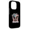 American Flag USA Law Enforcement State Trooper Case for iPhone 14 Pro