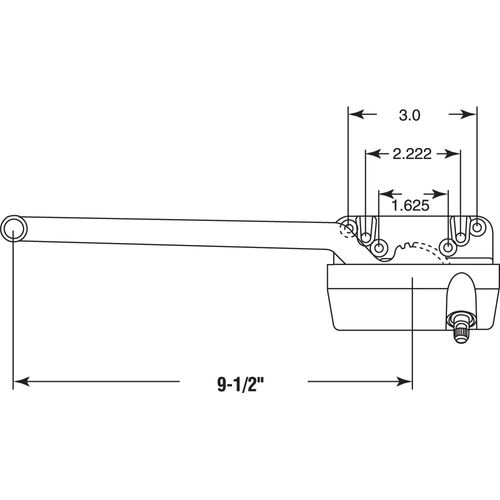 Truth TH 23021 9-1/2 In. Single-Arm Left-Hand Casement Operator (Single Pack)