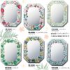 FG Design Octagonal Mirror, Small, Red Rose