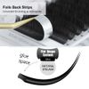 NAGARAKU Flat Lash Eyelash Extensions with 2 Bristles for Eye Volume, Soft Lightweight Natural Finish Thickness 0.15mm /D Curl Length 8mm ~ 12mm Mixed / 12 Rows
