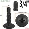 Modified Truss Head Self Drilling / Tapping Screws # 8 x 3/4" K-Lath Black (500)