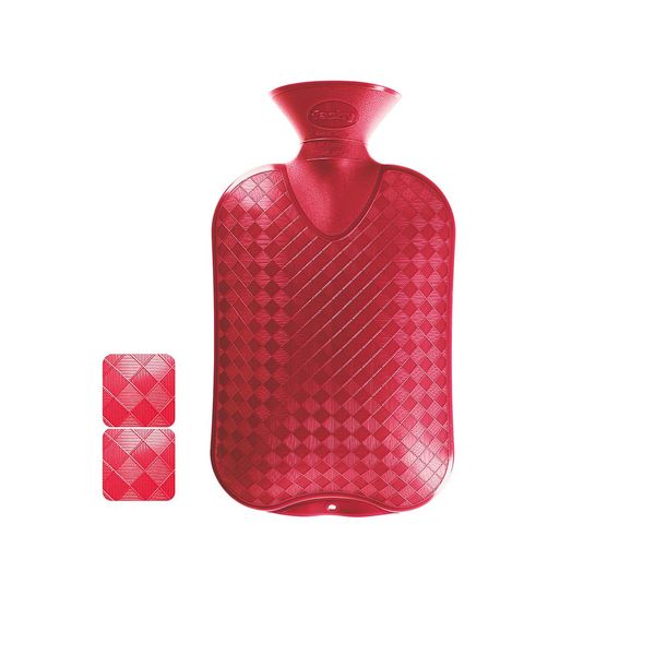 Fashy 2.0 Litre Cranberry Plain Hot Water Bottle