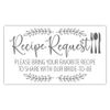 m&h invites 50 Bridal Shower Recipe Request Cards - Laurel and Utensil Silhouette Design - Invitation Inserts