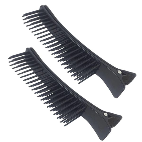 FUATY 2PCS Grip Clips for Hair Sectioning, Styling Hair Parting Combs Clips for Salon Home Hair Cutting Coloring Foiling Placing Extensions