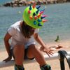Coolcasc Show Time Corns Unisex Child's Neon Helmet Cover, Multi-Coloured