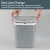 Uumitty 3.2 Gallon/12 L Plastic Kitchen Compost Bin, Hanging Trash Can with Lid, Wall-Mounted Garbage Can, Grey