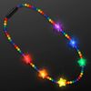 Rainbow Light Up Star Beads LED Party Necklaces