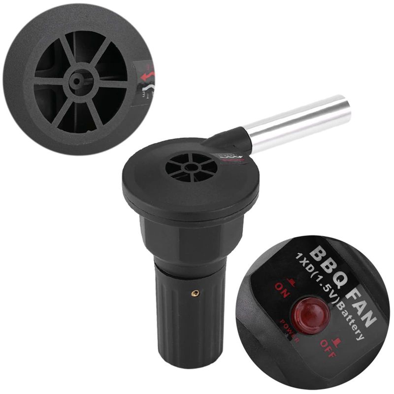WPKD BLUEIY Handheld Electric Barbecue Fan, Portable Grill Fire Blower ...