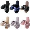 Heel Slippers 8cm Platform Bow Slippers (Navy), navy
