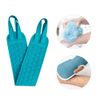 Yuka Washing Rubber Back Scrub, Mud Gloves, Mud Gloves, Exfoliating, Double-Sided, Strong Scrubbing, Unisex, Transparent Hanging Hook Included, Bath Goods, 1 Hook (Blue)
