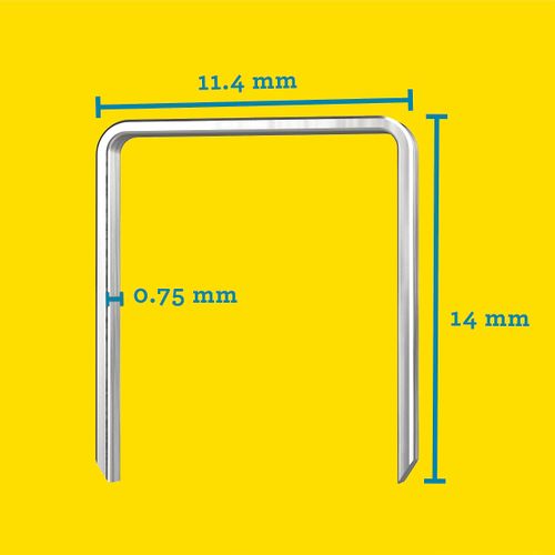 Rapid High-Performance Staples for Textiles, Finewire No. 53, Leg Length 10mm Staple Gun Staples, Galvanised Steel, 2500 Pieces, Boxed (11858825)