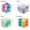 mDesign Linus CLEAR *Kitchen/Office/Storage *Organizer Bin w/Handles,*8Pack