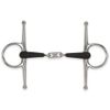 Shires Equikind Plus Full Cheek Peanut Link Bit 4 1/2 inch Silver Black
